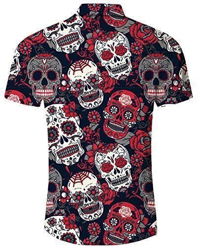 Shop MenS Hawaiian Shirt Halloween Skeleton
