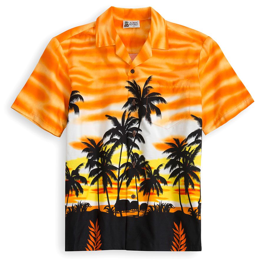 Skyscape Orange Unique Design Hawaii Shirt Ha35752