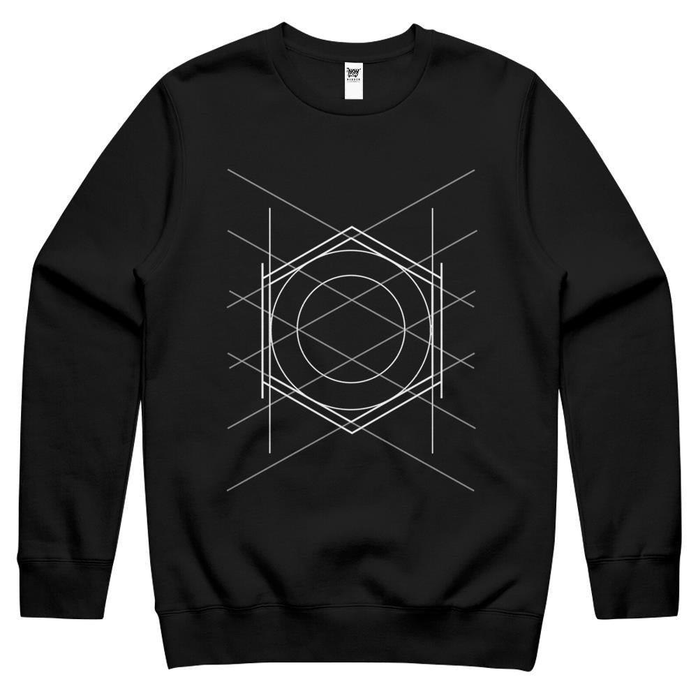 Geometric Pattern Crewneck Sweatshirt