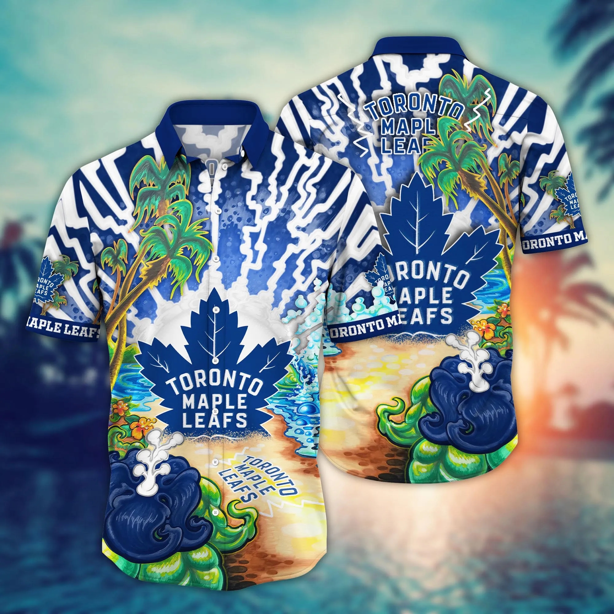 Toronto Maple Leafs Nhl Hawaiian Shirt Heattime Aloha Shirt