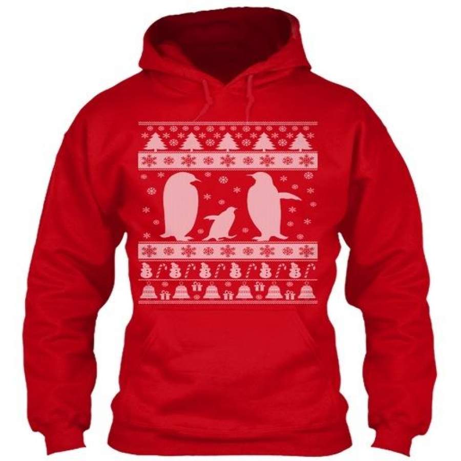 Christmas Penguin Ugly Xmas Sweater Gildan Hoodie Sweatshirt