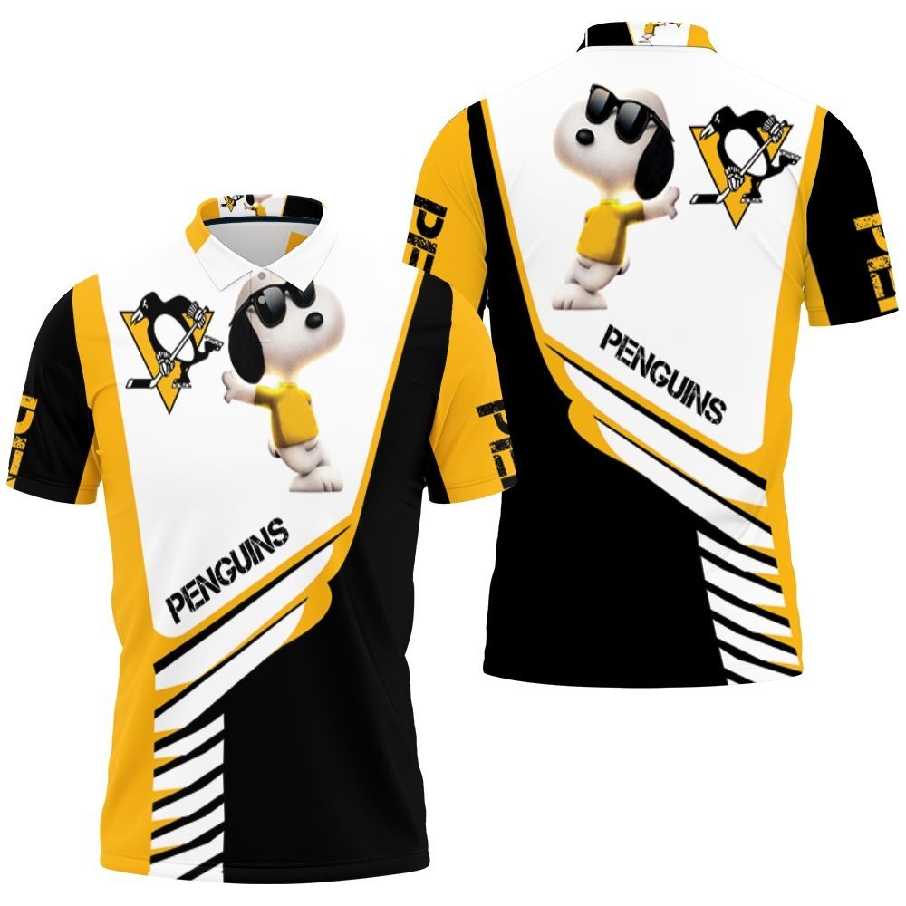 Pittsburgh Penguins Snoopy For Fans 3D Polo Shirt