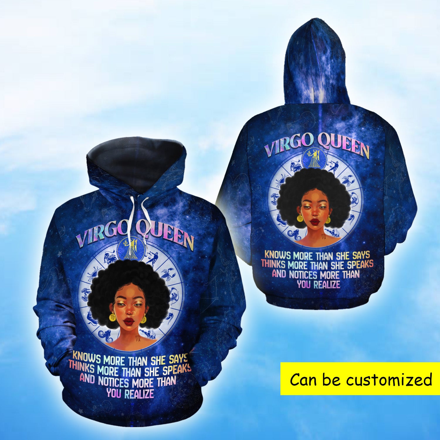 Virgo Queen Hoodie | All Over Hoodie S – 5Xl