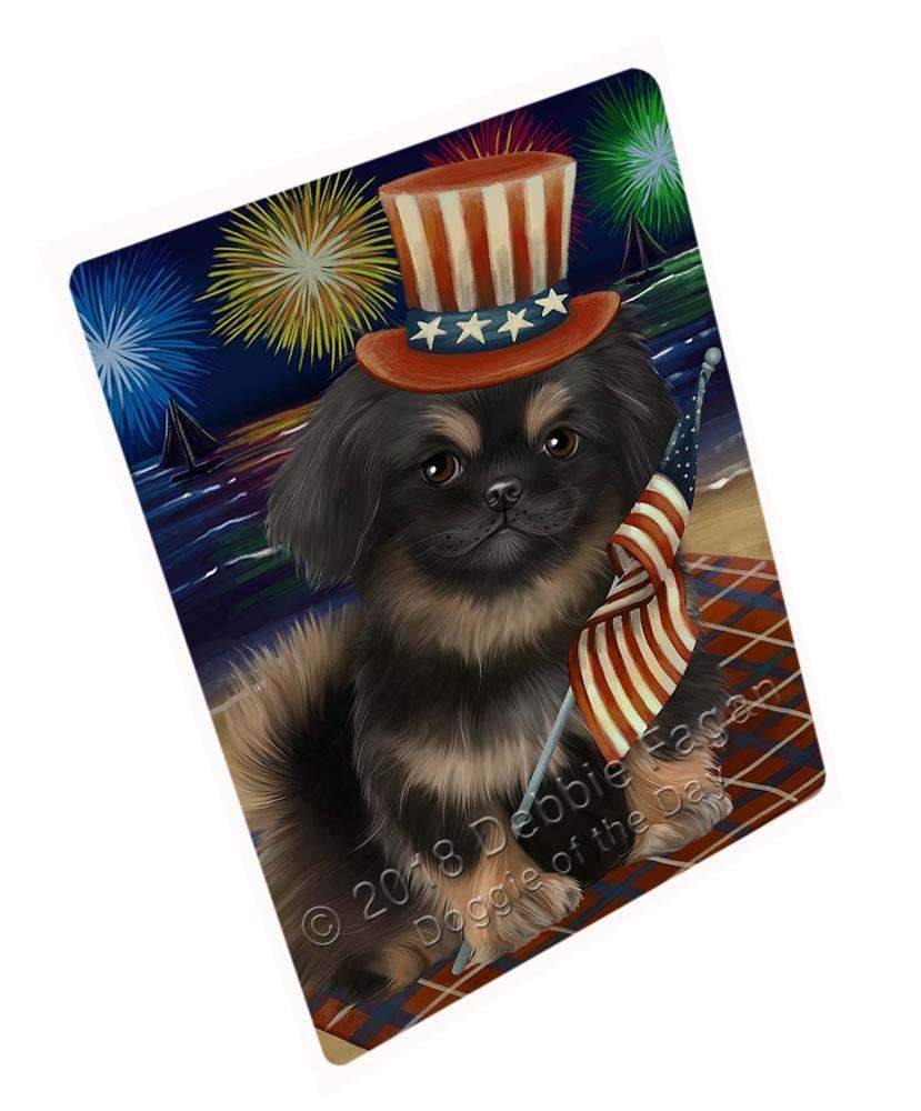 4Th Of July Independence Day Firework Pekingese Dog Blanket Blnkt56163 (37X57 Sherpa)