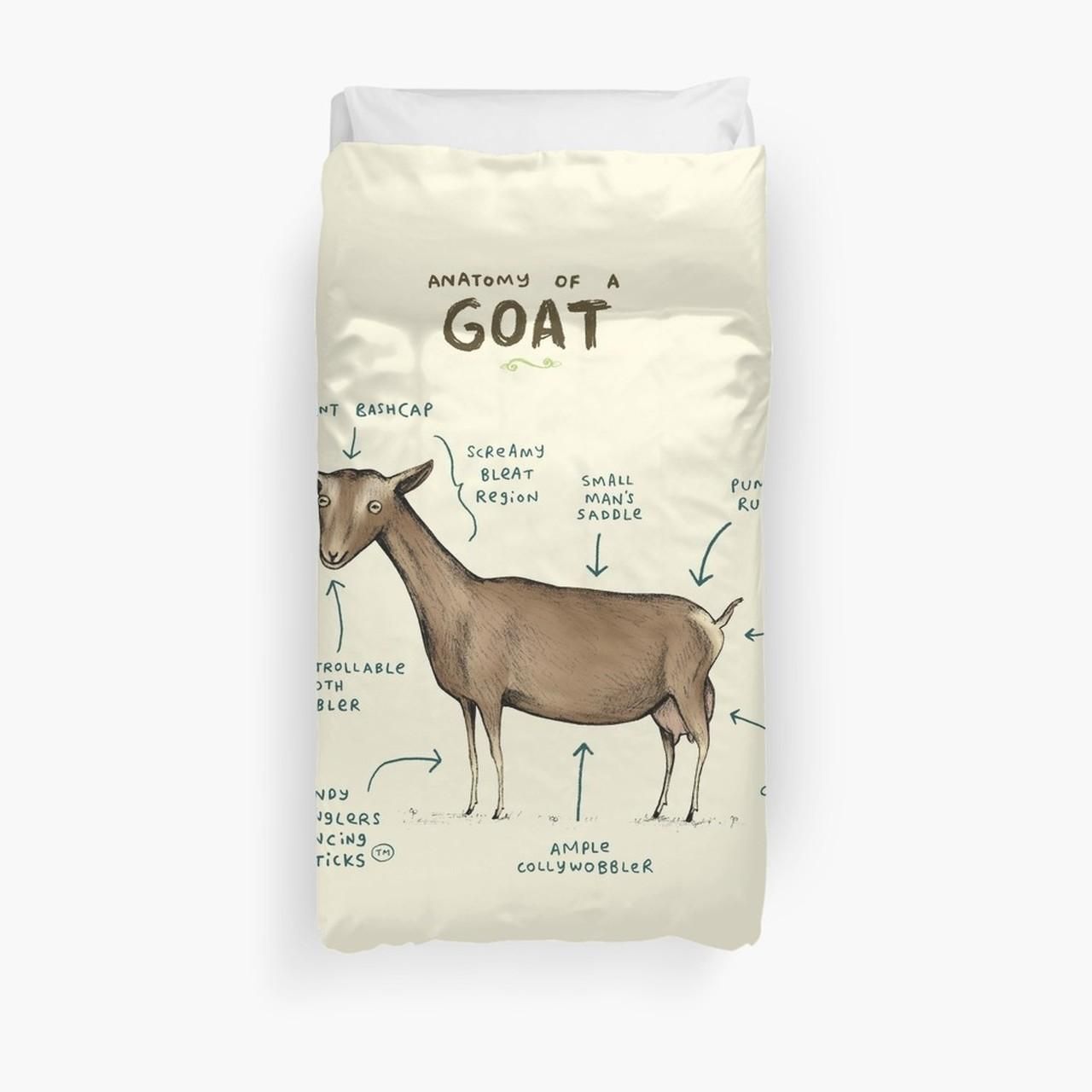 Anatomy of a Goat 3D Personalized Customized Duvet CoverBedding Sets Bedset Bedroom Set