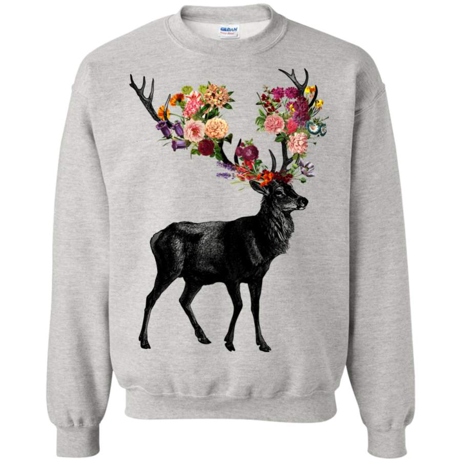 AGR Spring Itself Deer Floral Sweatshirt T-Shirt & Hoodie