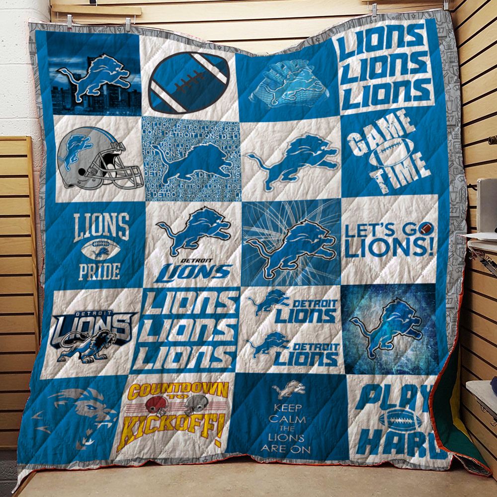 Detroit Lions 3D Quilt Blanket 940