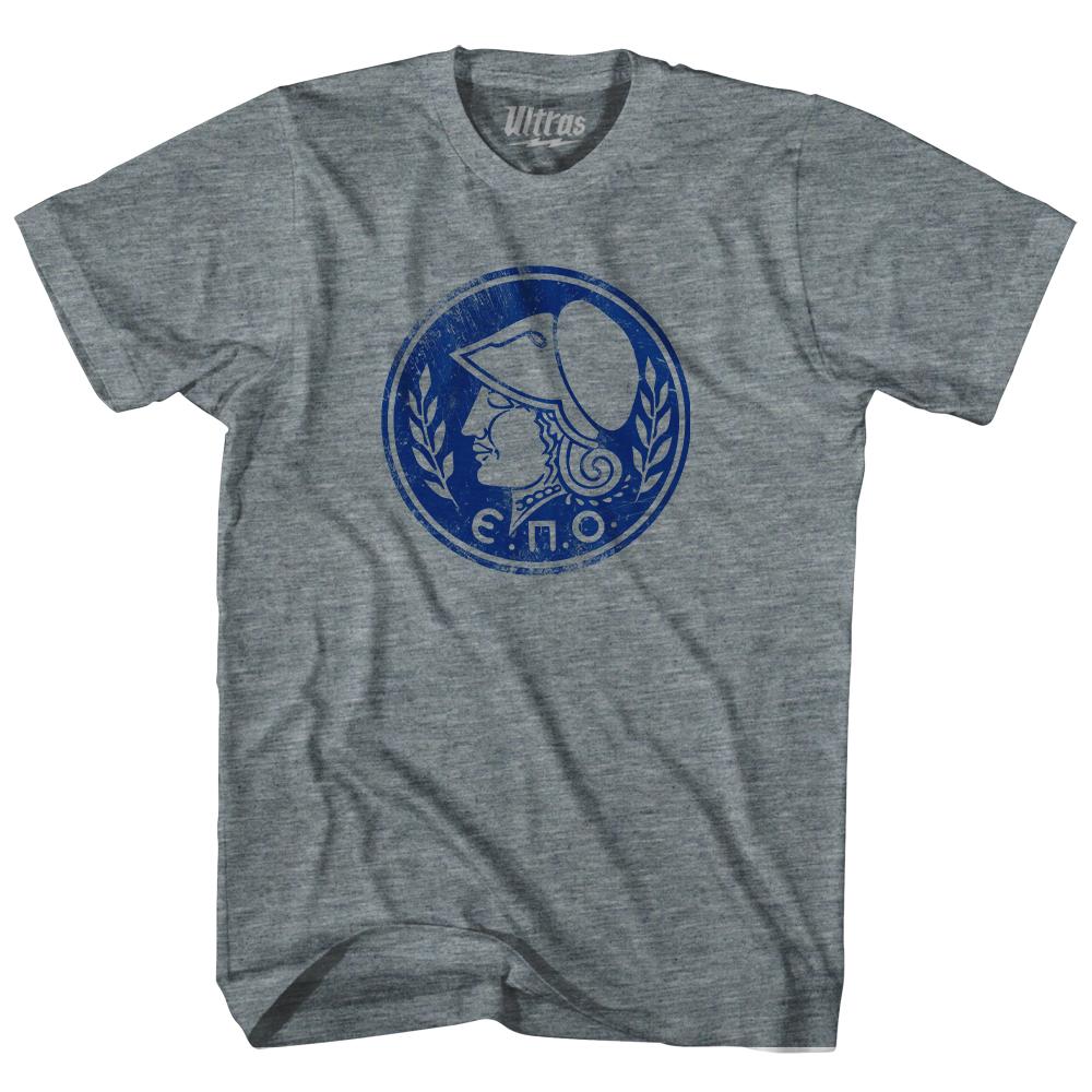 Vintage Greece Soccer League Logo Youth Tri-Blend T-shirt