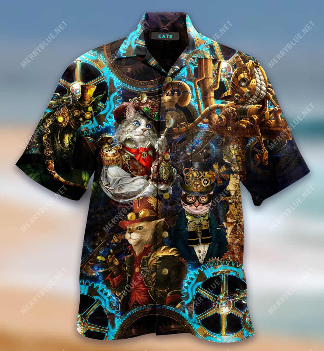 My Reality Is Just Different Than Yours Cats Steampunk Hawaiian Shirt Ha107236