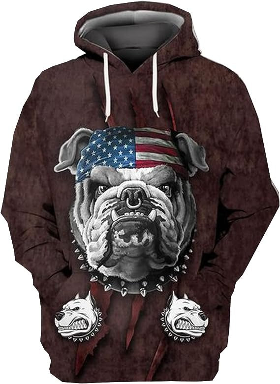 Bulldog Flag Christmas Gift, Dog Halloween Shirt, Dog Christmas Shirt, Funny Dog Hoodie, Dog Lover