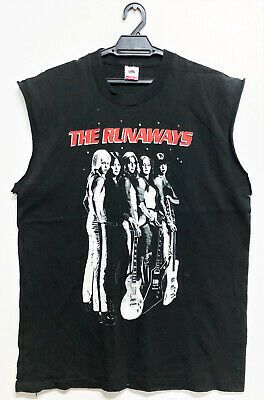 Vintage The Runaways Punk Rock Tour Concert T-shirt Joan Jett Ie Currie 3443