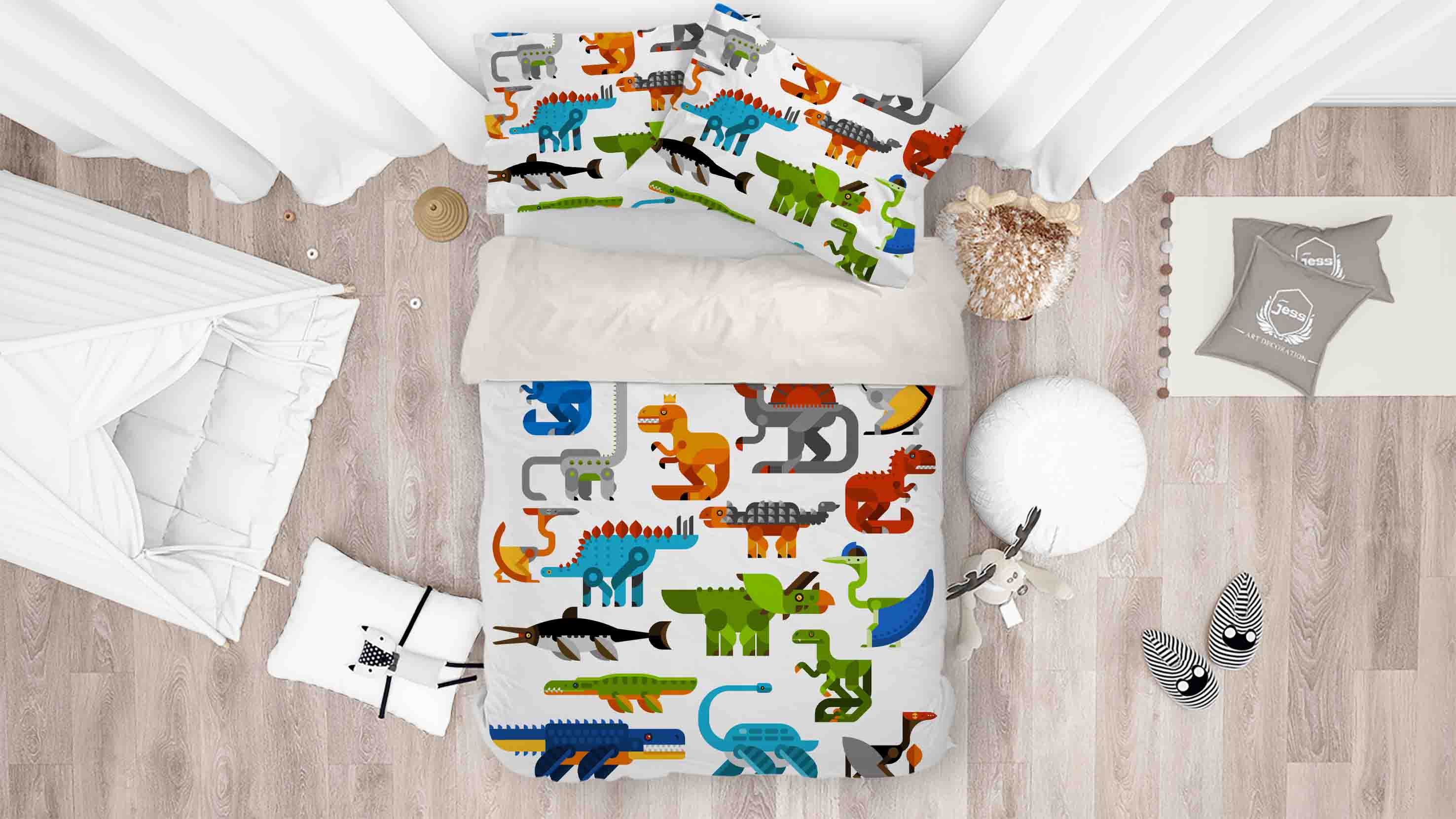 3D Dinosaur Pattern Quilt Cover Set Bedding Set Pillowcases 25