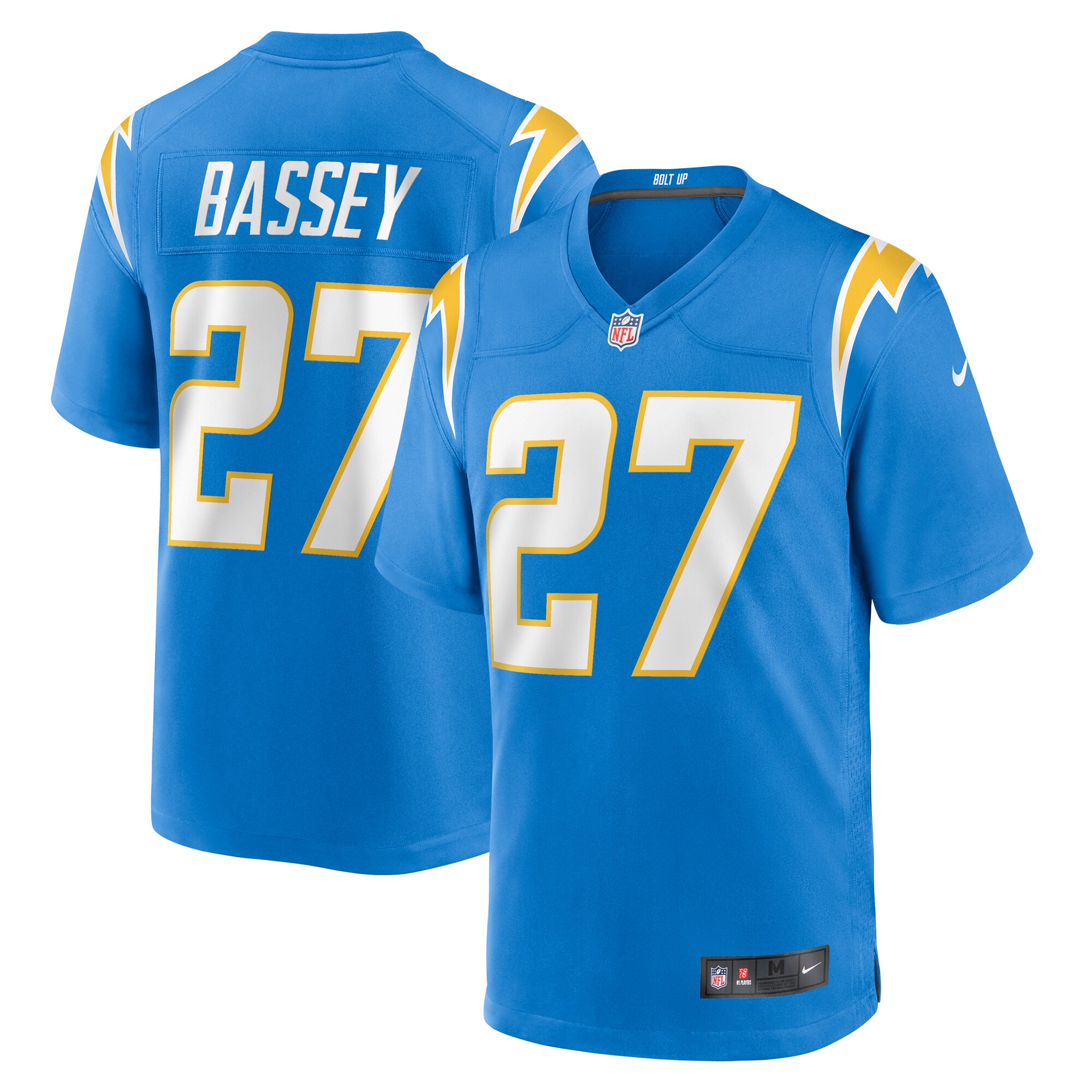 Men’s Los Angeles Chargers Essang Bassey  Powder Blue  Game Jersey