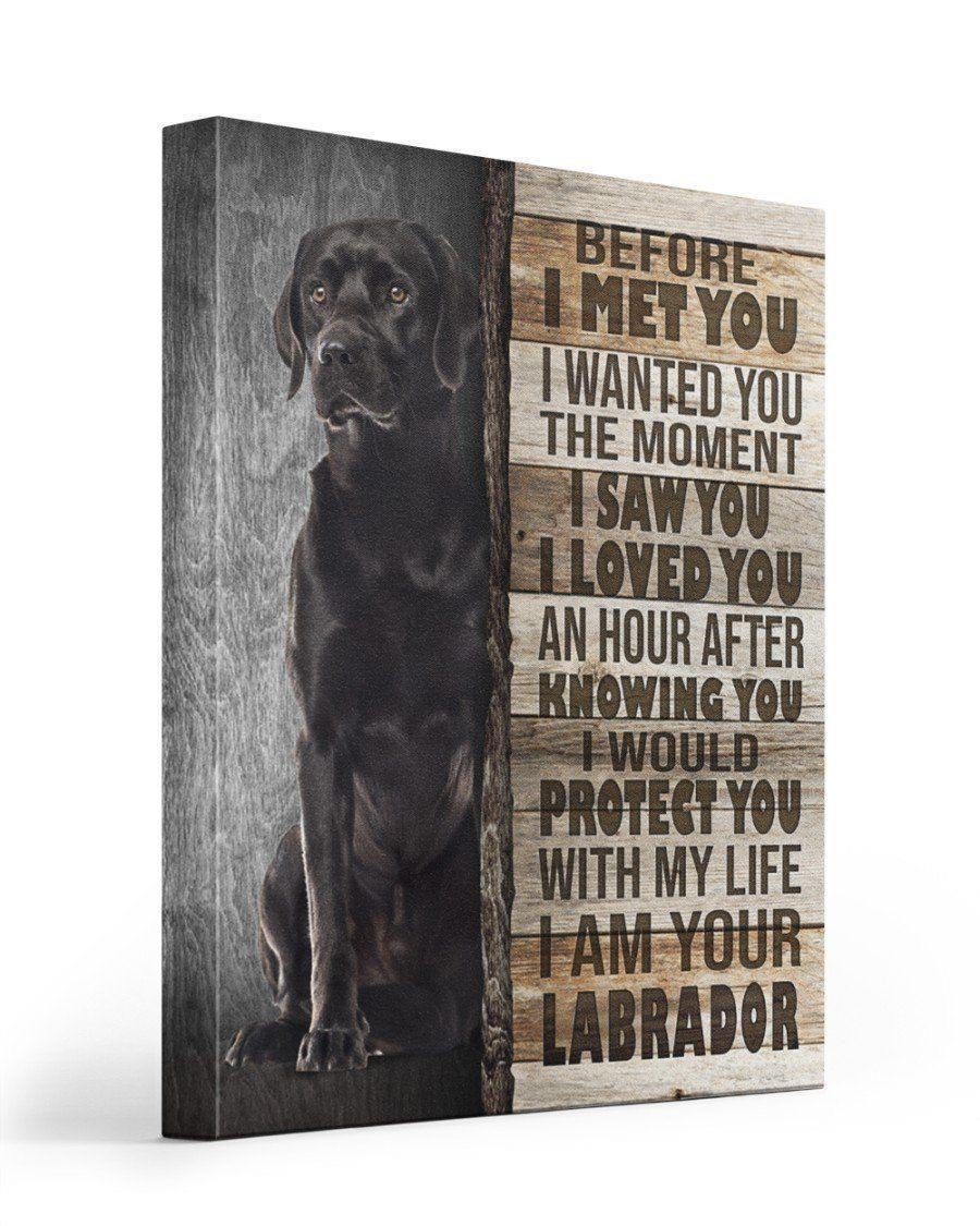 Before I Met You I Wanted You The Moment Giving Black Labrador Loves – Home Decor – Matte Canvas