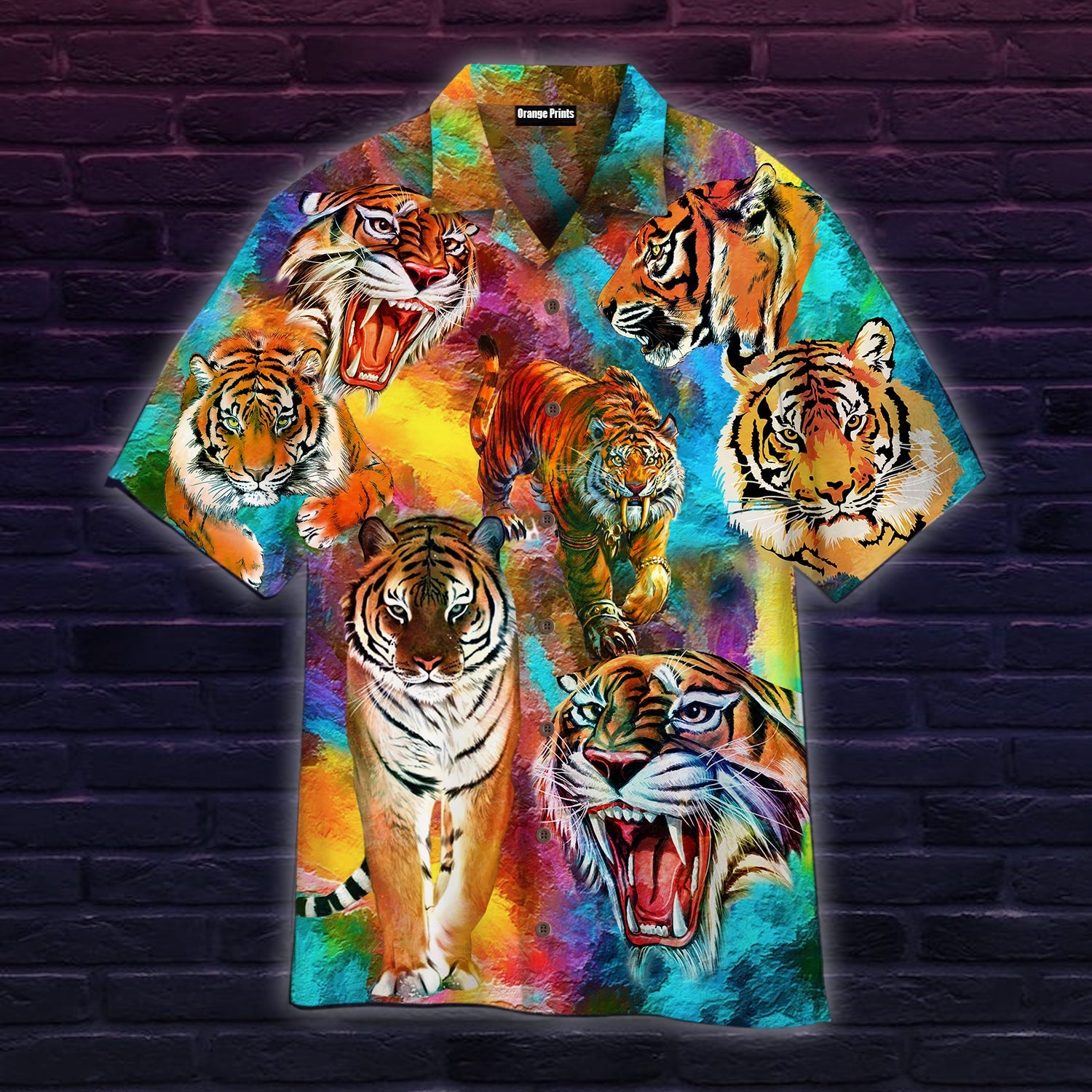 Hundred Colorful Tiger Hawaii Shirt For Men Women Adult Ha109664