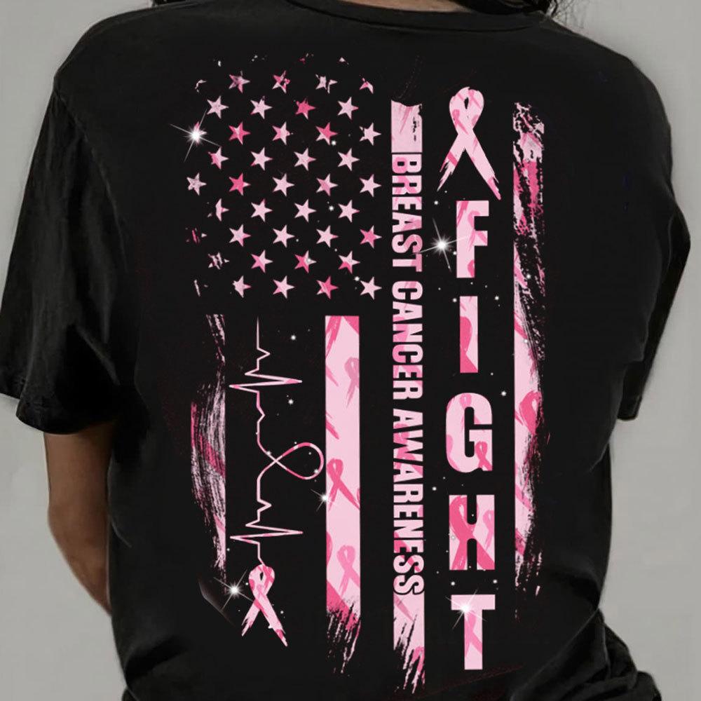 Fight Breast Cancer Flag T-Shirt