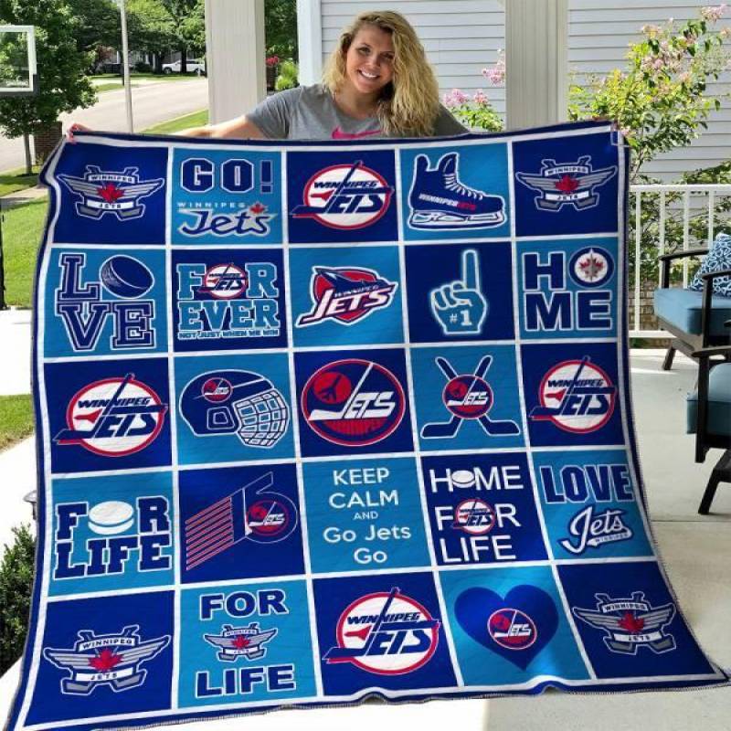 Winnipeg Jets Quilt Blanket 01