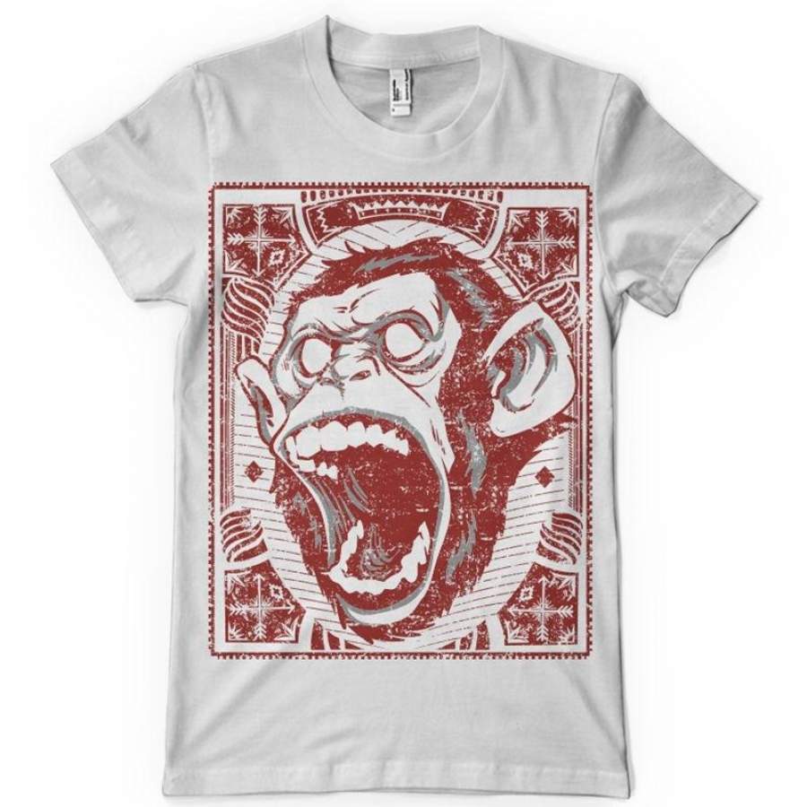 Screaming Monkey 196 Men’S Cotton T-Shirt