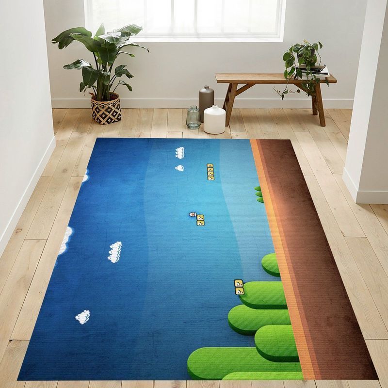 Super Mario 68 Area Rug Living Room And Bed Room Rug Gift Us Decor