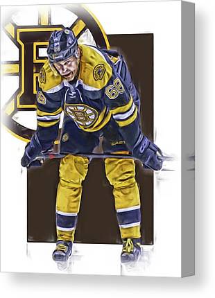 Jaromir Jagr Boston Bruins Oil Art Series 4 Joe Hamilton Canvas Print