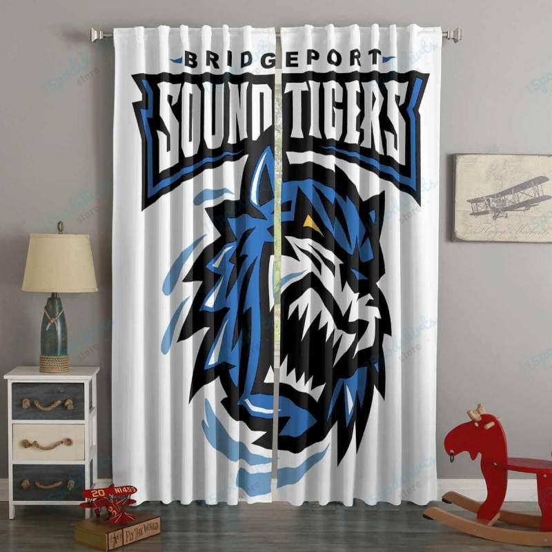 3D Printed Bridgeport Sound Tigers Style Custom Living Room Curtains