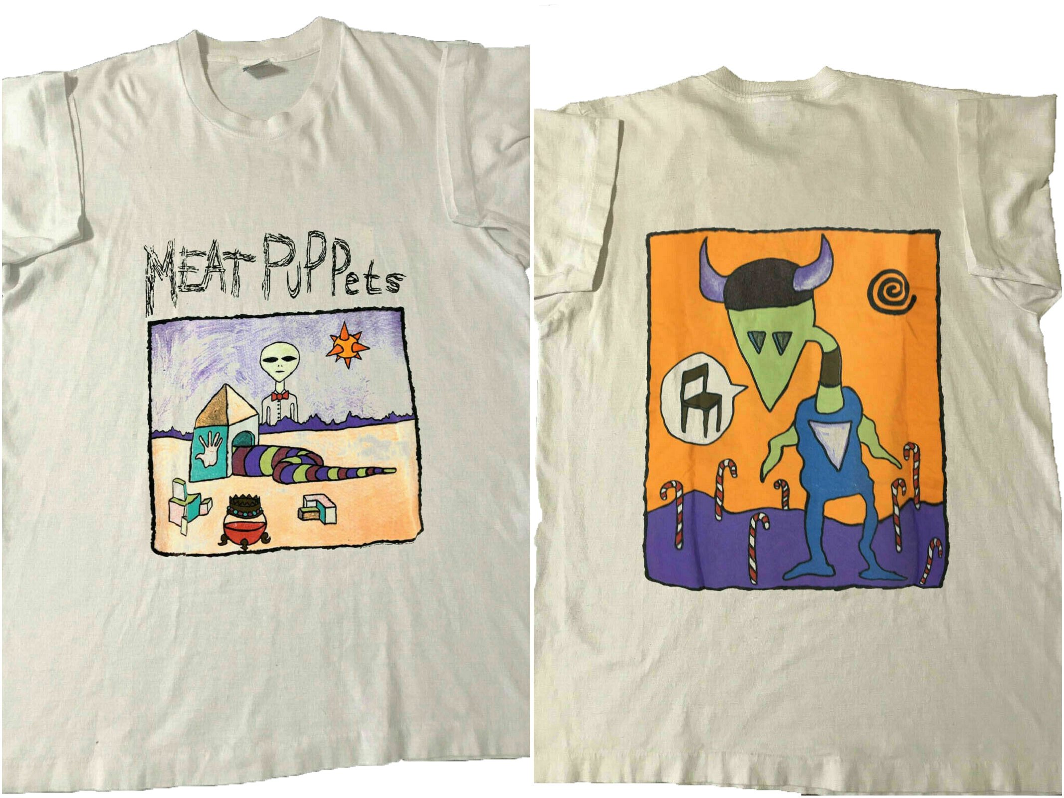 Vtg 1994 Meat Puppets Rare Butthole-Surferd-Mudhoney T-Shirt