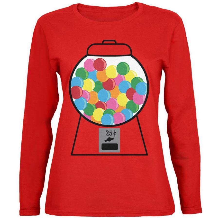 Candy Gumball Machine Costume Womens Long Sleeve T Shirt