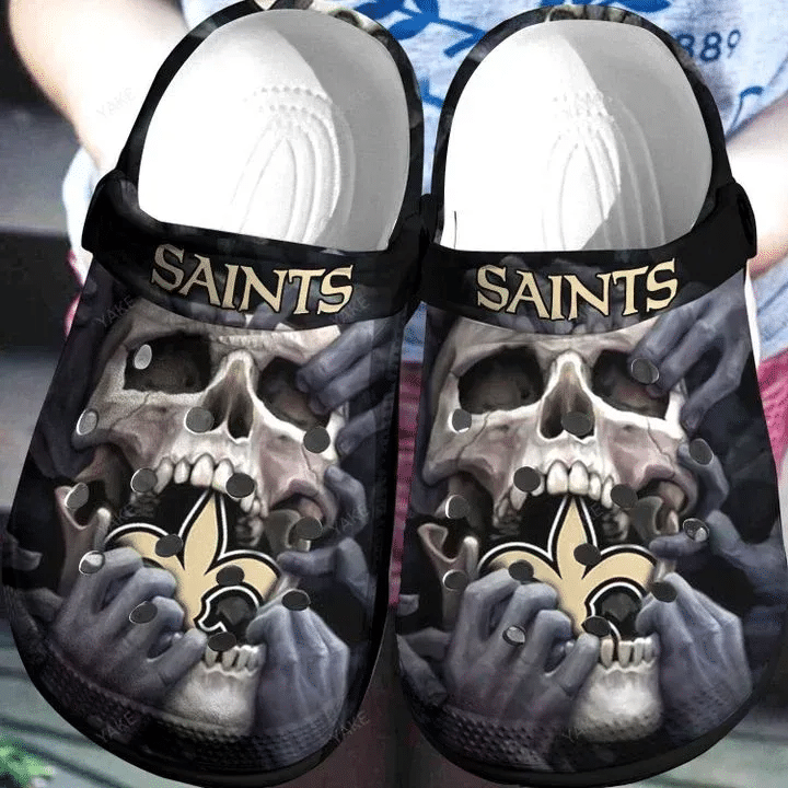 New Orleans Saints Skull Crocband Clog Comfortable For Mens Womens Classic Clog Water Shoes Clog 232252No