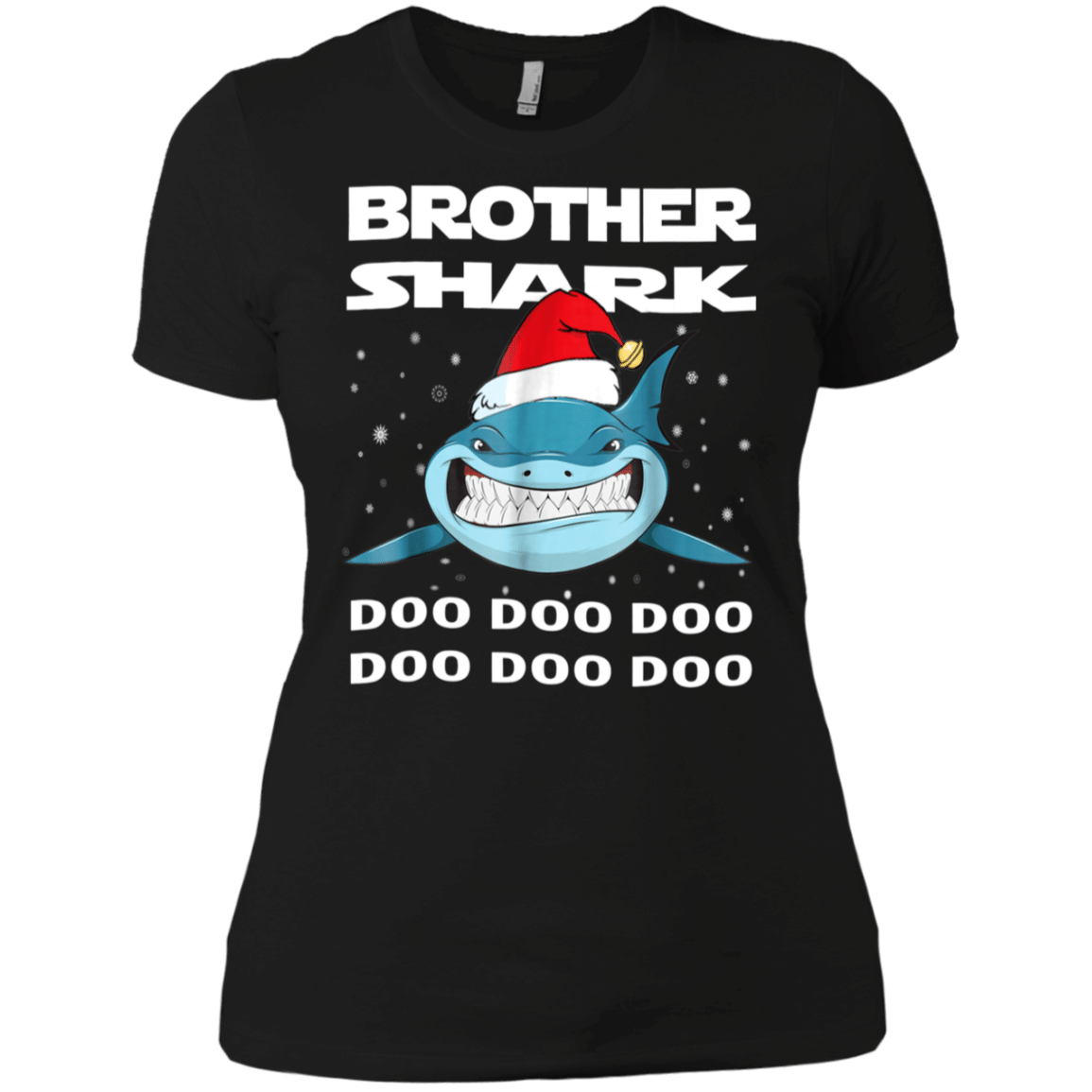 Cover your body with amazing Brother Shark Doo Doo Christmas shirt Ladies’ Boyfriend Shirt