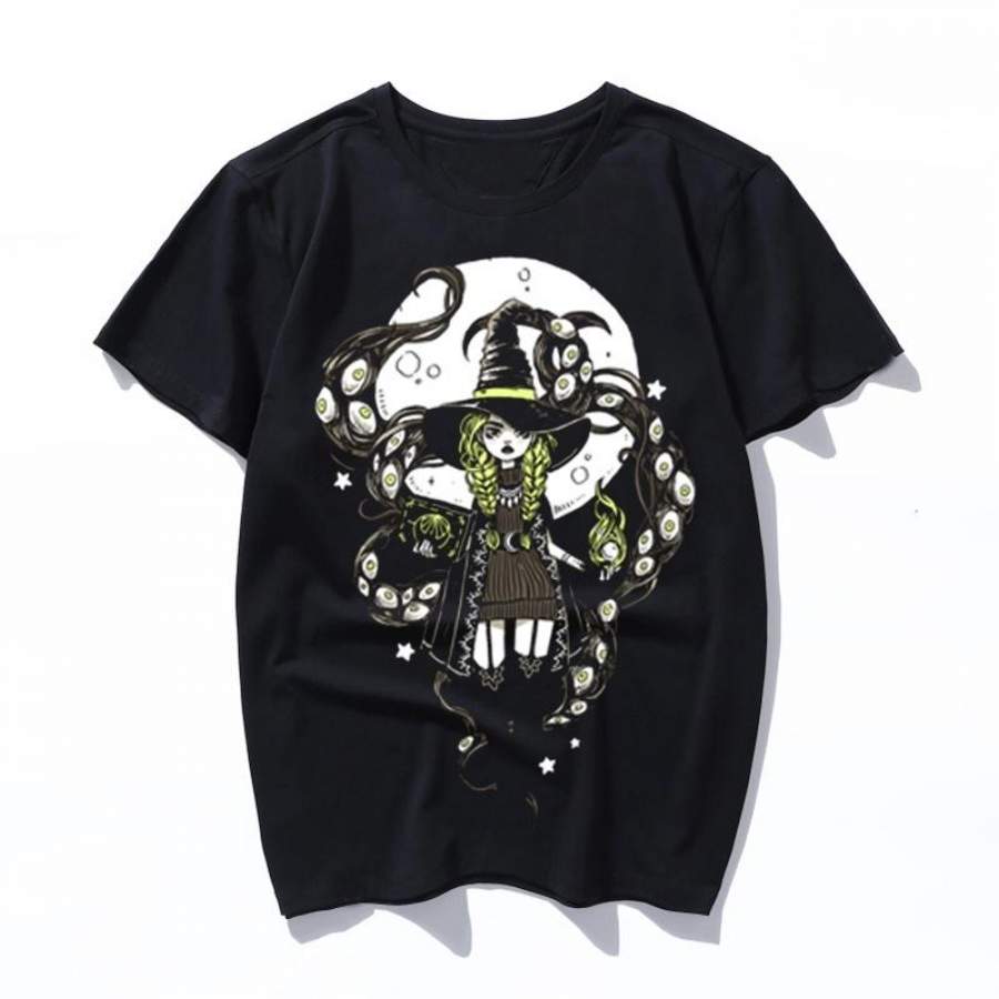 walpurgis night ulzzang harajuku t-shirt tshirt women men print t shirt summer aesthetic femaale graphic hands 90s top clothes