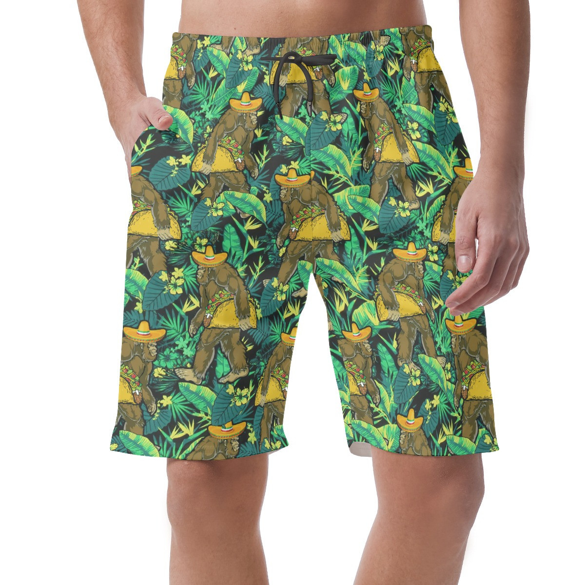 Big Foot Taco Bell Tropical Hawaii Shorts Summer Men Ha24497