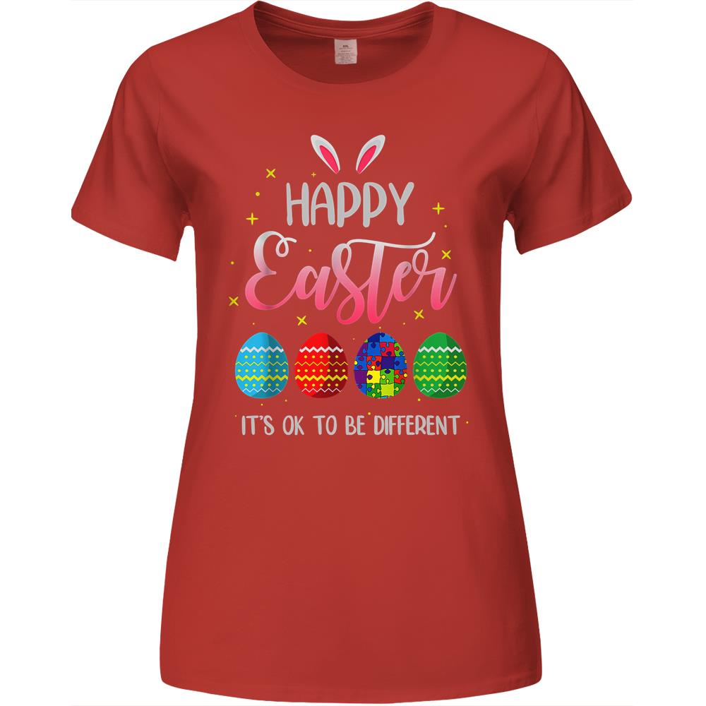 Autism Easter Bunny Egg Puzzle Autism Awareness Puzzle Piece Premium Womens Tshirts