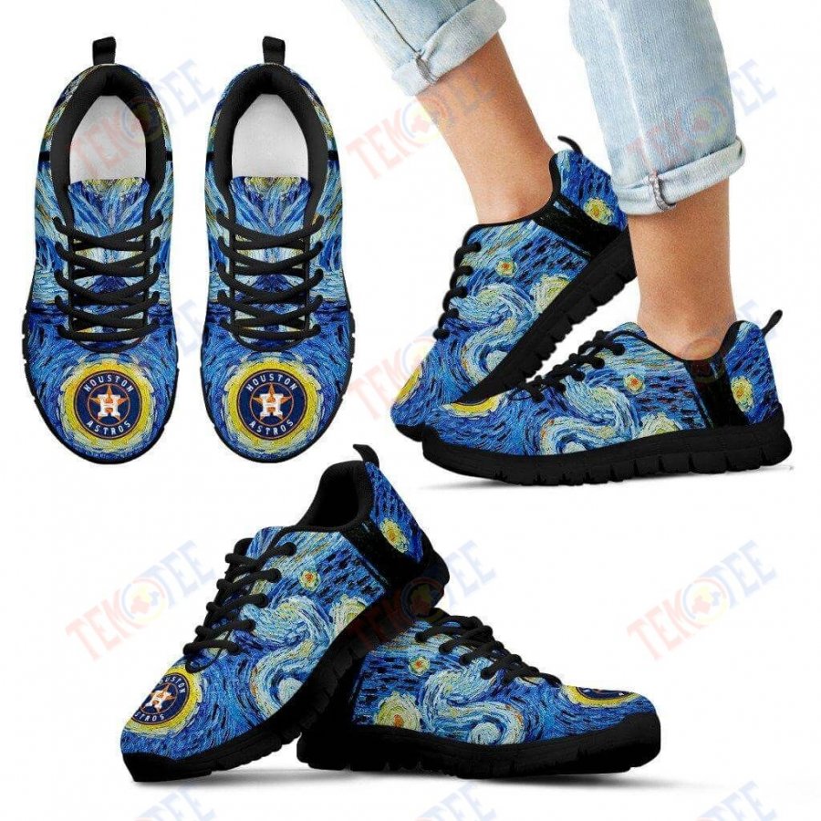 Mens Womens Houston Astros Sneakers Sky Style Art Nigh Exciting Running Shoes For Men Women TDT973