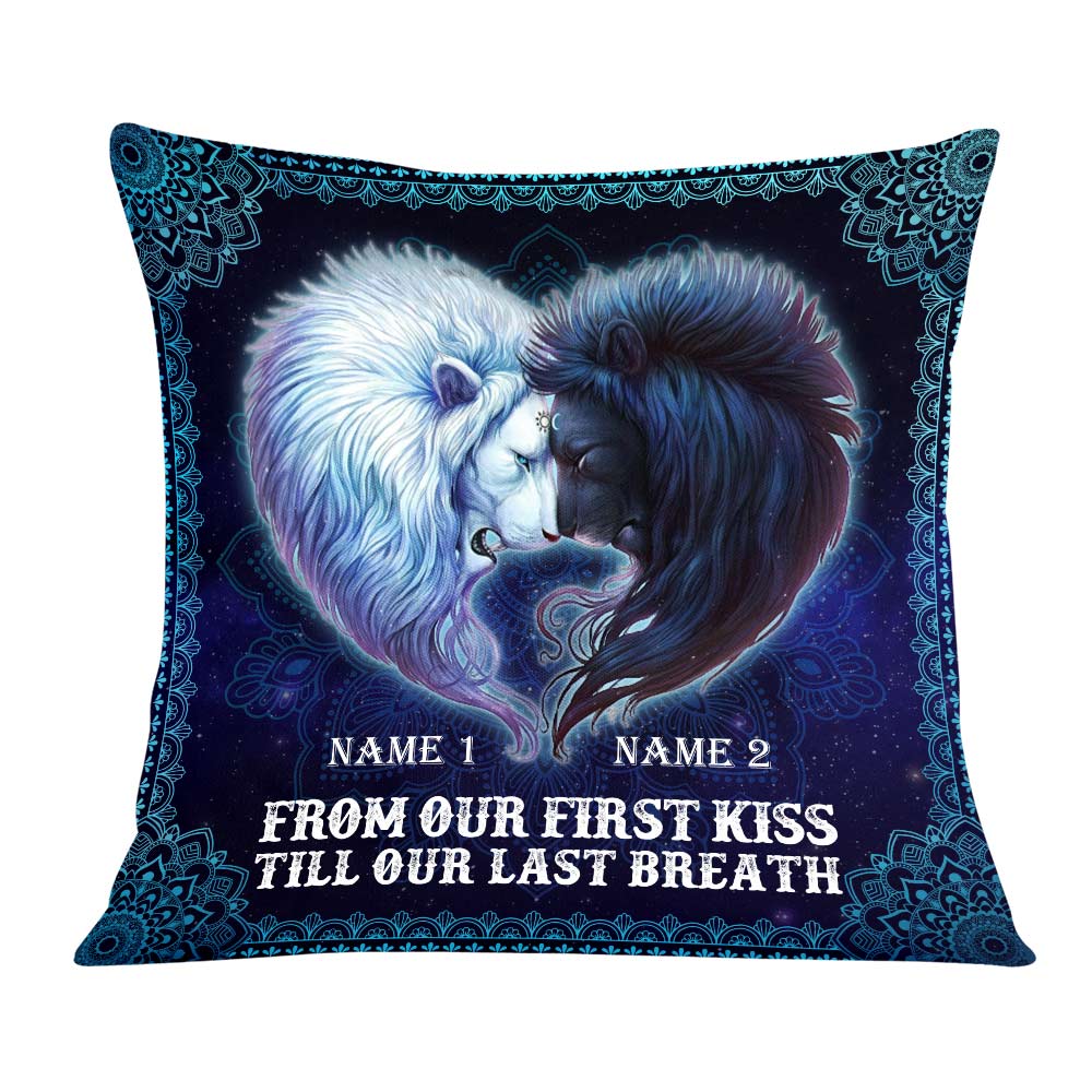 Personalized Couple Love Sun Moon Lion From First Kiss Pillow Db202 85O57
