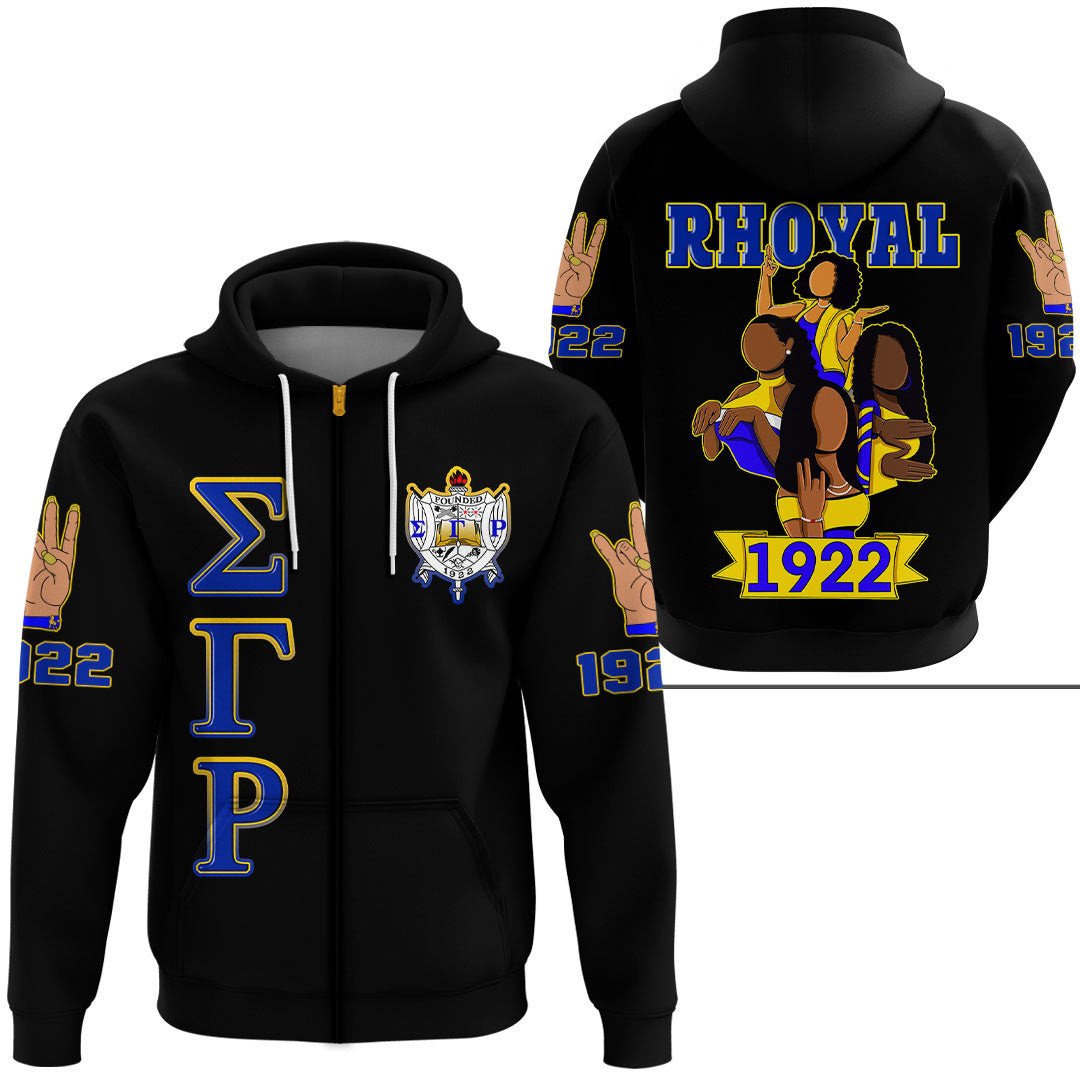 Sorority Hoodie – Sigma Gamma Rho Sisterhood Zip Hoodie