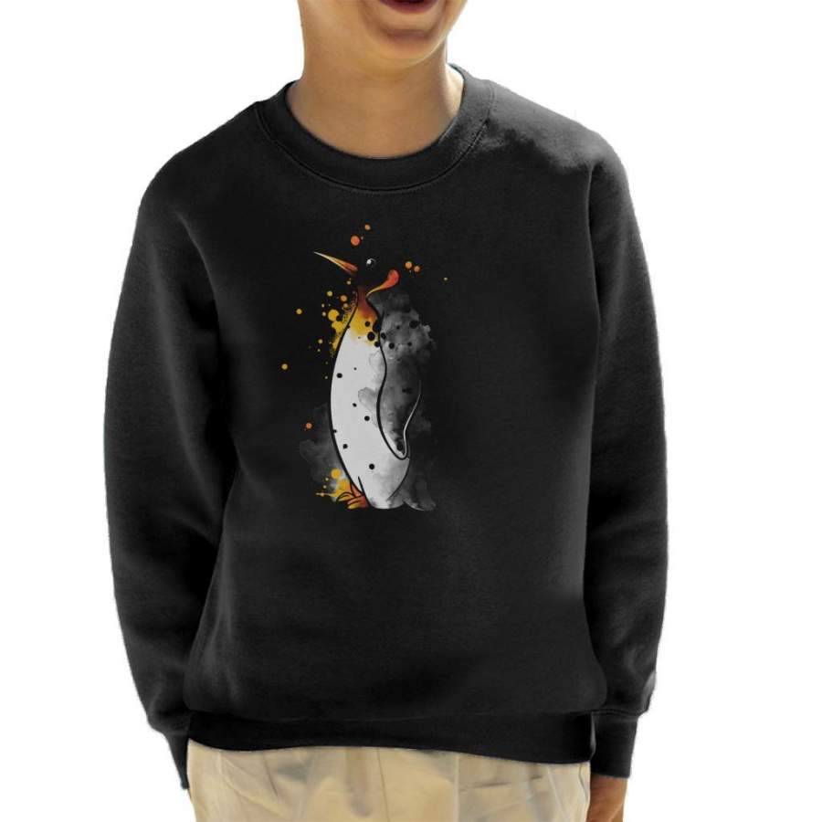 Penguin Paint Splat Kid’s Sweatshirt