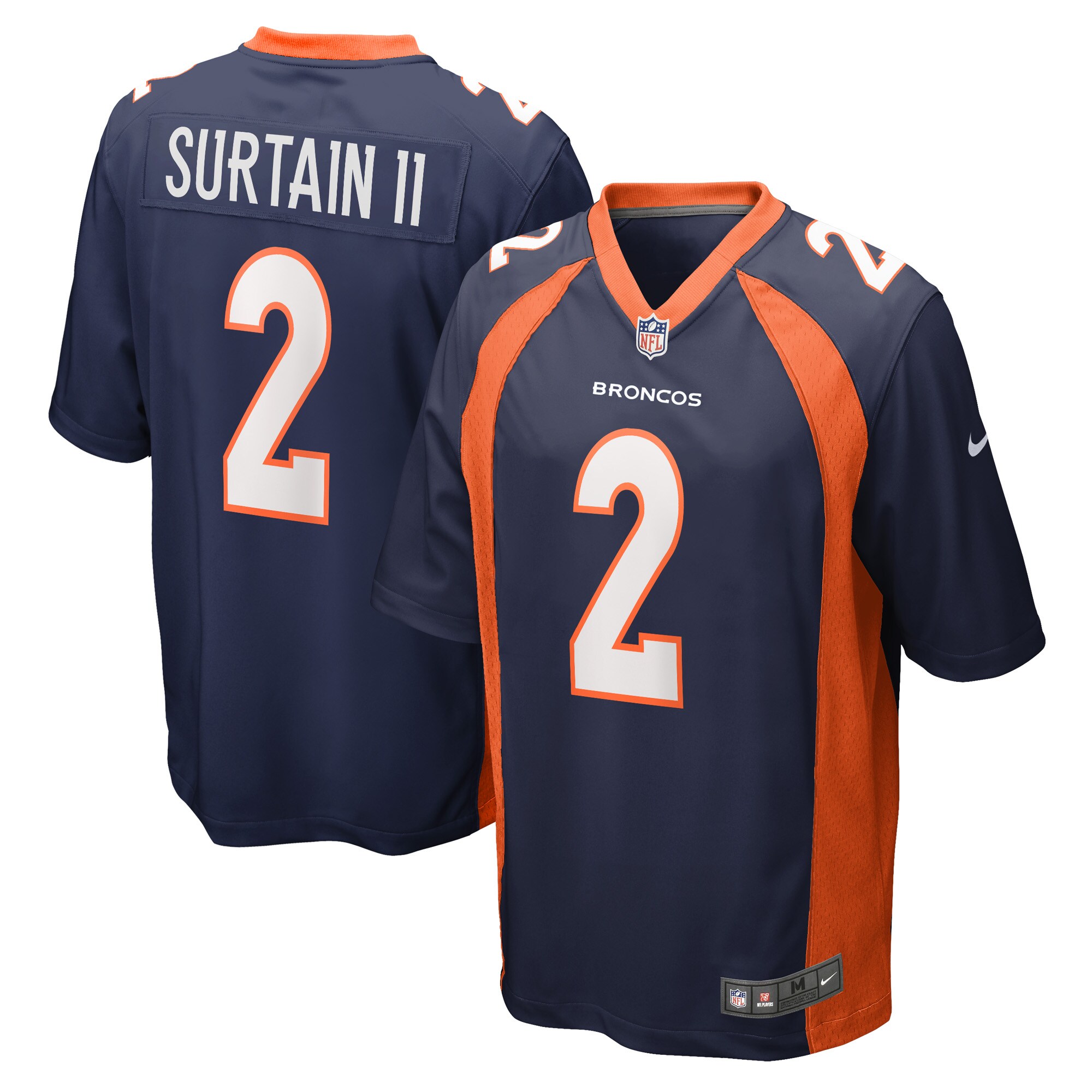 Patrick Surtain II Denver Broncos Home Game Player Jersey – Navy