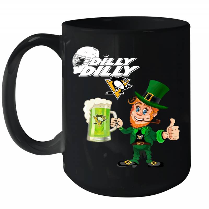 Pittsburgh Penguins Dilly Dilly Saint Patrick Day Ceramic Mug 15oz