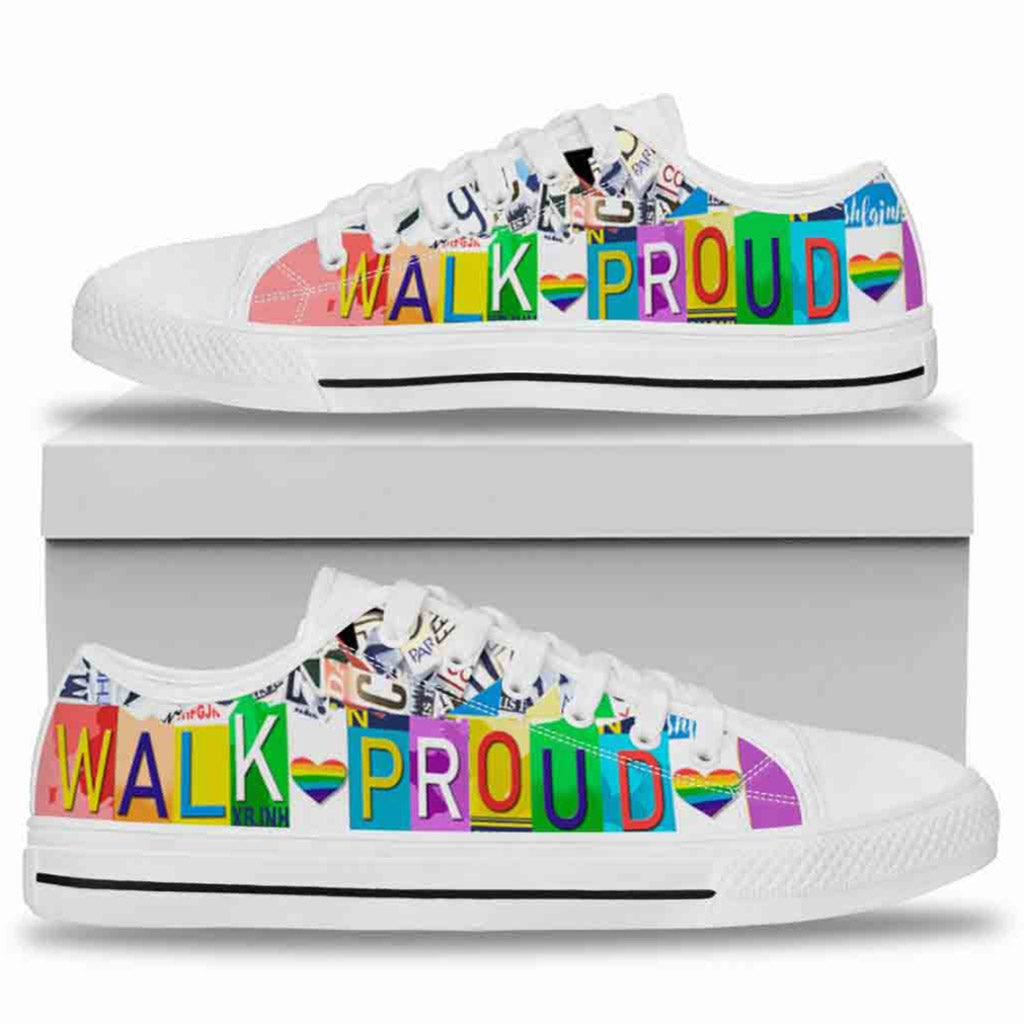 Walk Proud – Lgbt Support Low Top Shoes