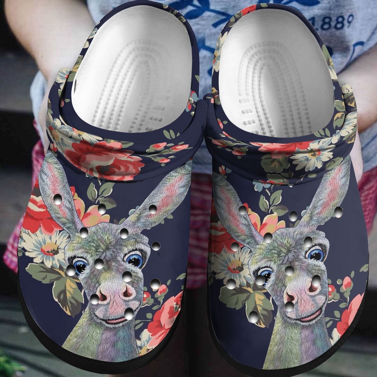 Donkey Personalized Clog, Custom Name, Text, Color, Number Fashion Style For Women, Men, Kid, Print 3D Love Donkeys