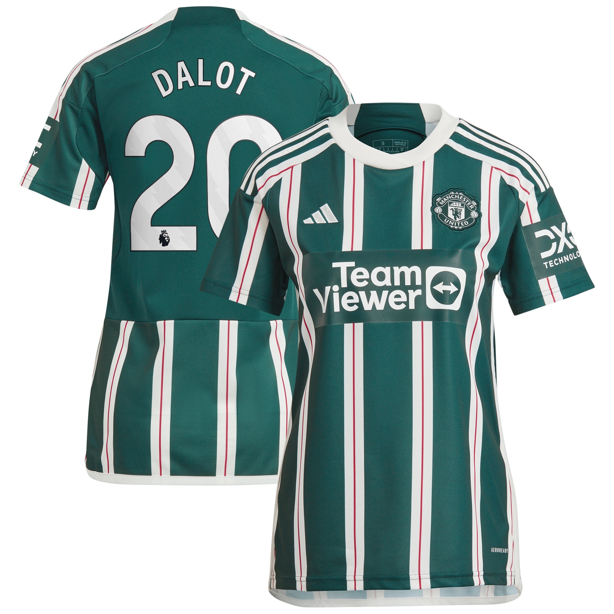 Diogo Dalot Manchester United Women's 2023/24 Away Replica Player Jersey – Green