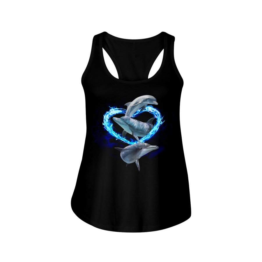 Dolphin Unique Design Gift For Dolphin Lovers Ladies Flowy Tank