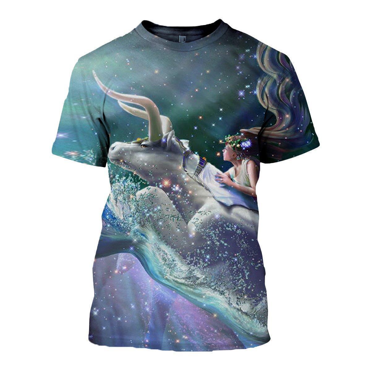 3D All over printed Taurus zodiac t shirt, Zodiac Sublimation Hoodie, Zodiac Sublimation T-shirt