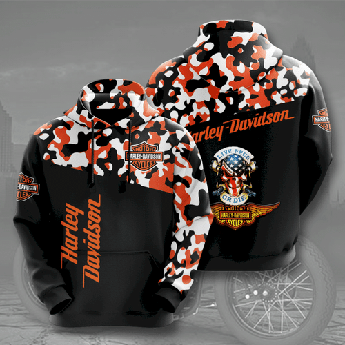 Harley Davidson Live Free Or Die V 3D Hoodie Zip Hoodie  Size S-5Xl