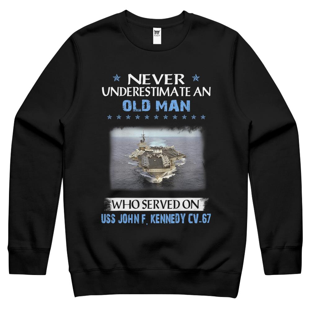 Uss John F. Kennedy Cv-67 Veterans Day Father Day Gift Crewneck Sweatshirt