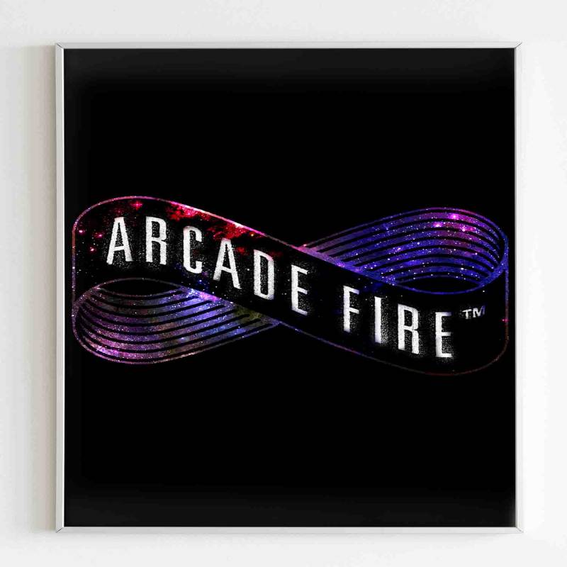 Arcade Fire Logo Galaxy Nebula Poster