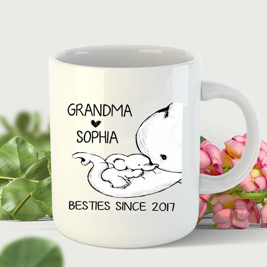 Grandma And Grandkid Elephant Mug