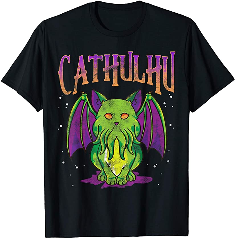 Cute Cathulhu Kawaii Kitten Cat Cthulhu Pun T-Shirt