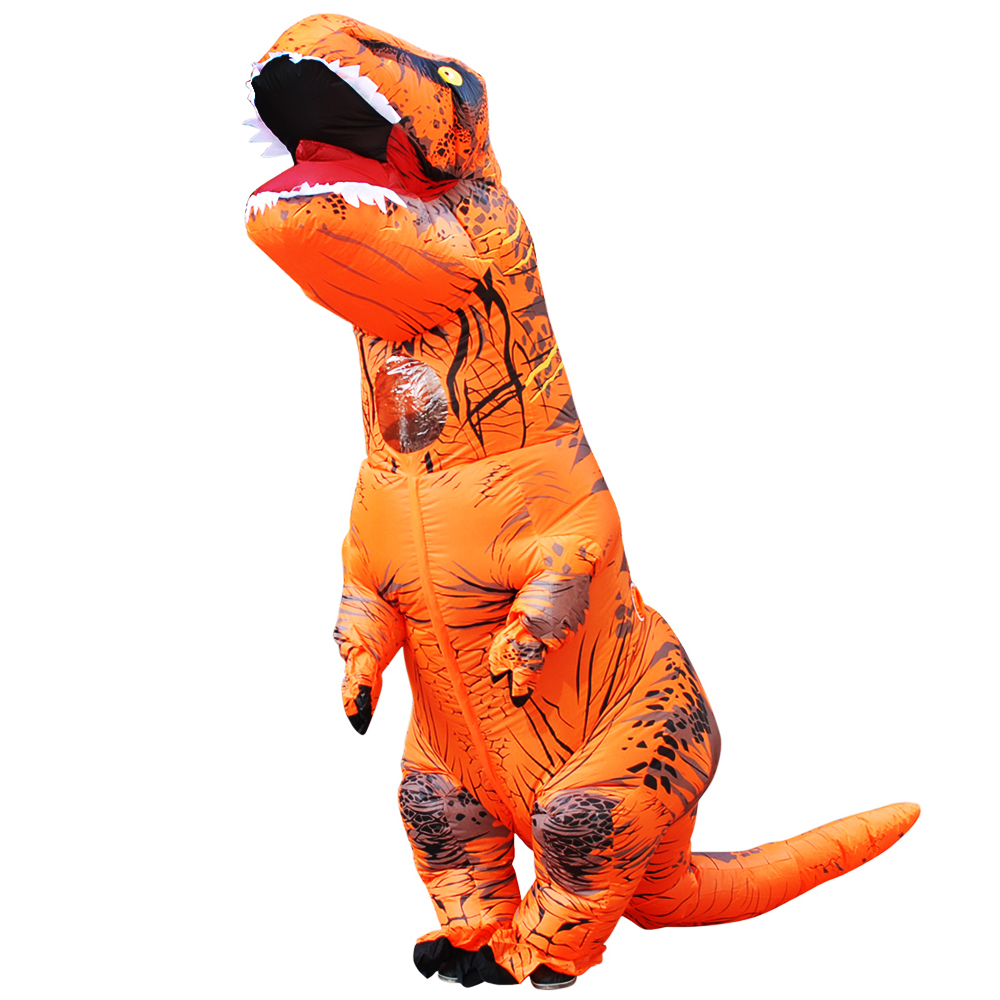 Adult Kids T-Rex Inflatable Dinosaur Costumes Suit Dress Anime Party Cosplay Carnival Halloween Costume For Man Woman alx