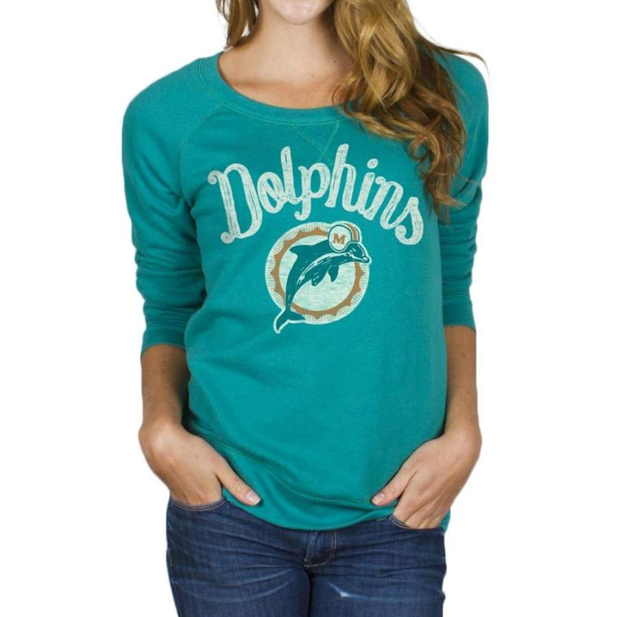 Miami Dolphins – Field Goal Juniors Wide Neck Sweatshirt